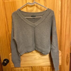 Wild Fable Women's Gray V-Neck Sweater